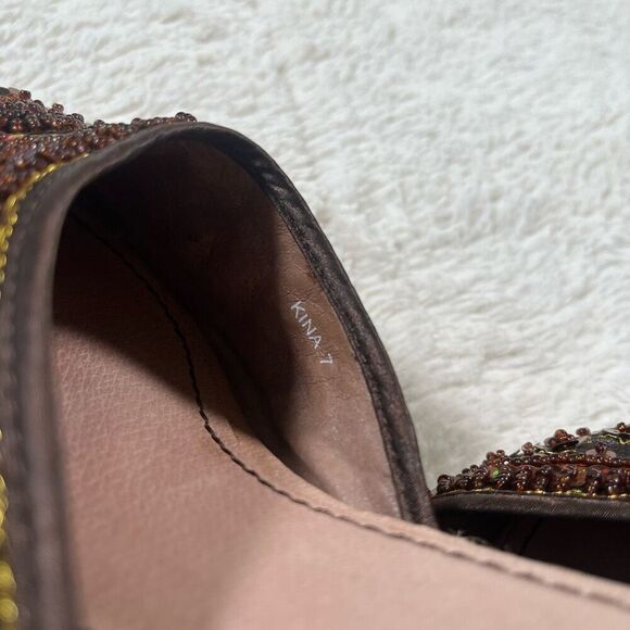 Vintage Y2K Yellow Box Beaded Sequin Kina Espadrilles Sandals - Picture 4 of 4